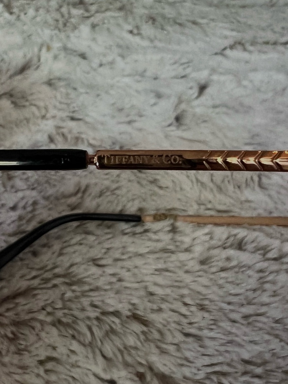 Women's Tiffany and Co gold metal and black cat eye frames - Picture 12 of 15